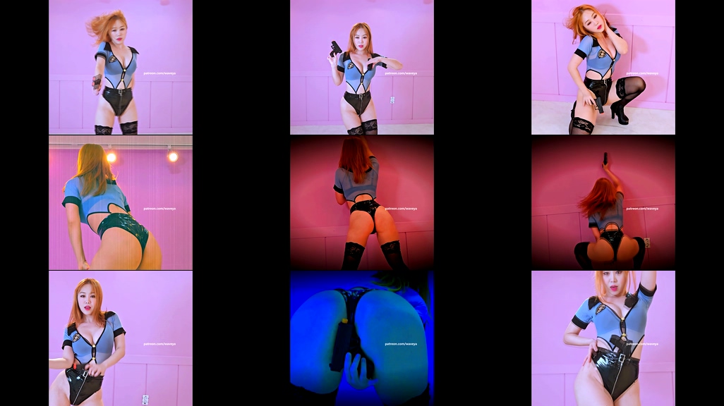 Ari Sexy Police Cosplay?아리 섹시 경찰 코스프레?빵야빵야 Waveya Memberme Patreon会员 (4k+1080p)[461M+151M] – #0243插图4